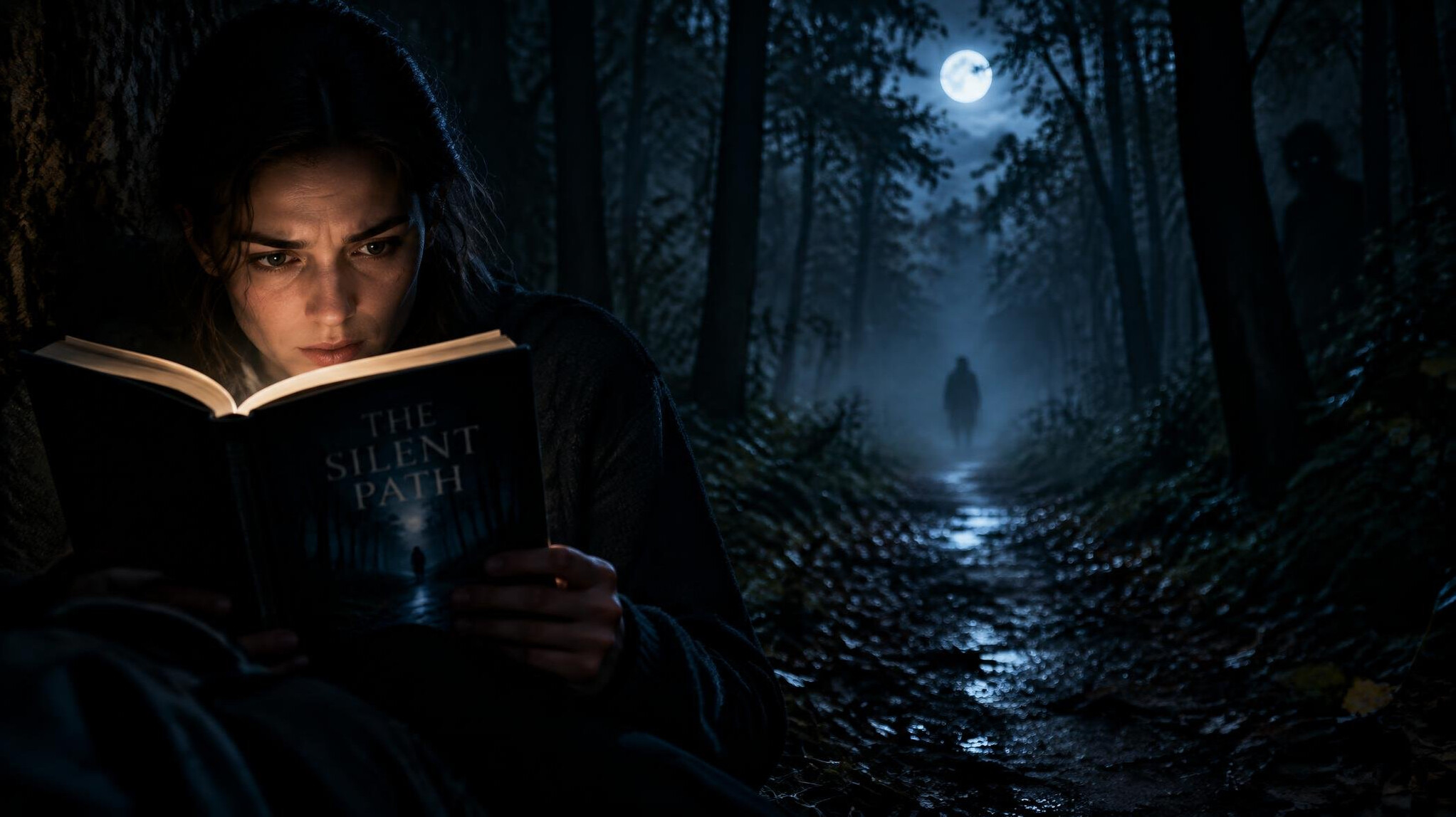 suspenseful night scene